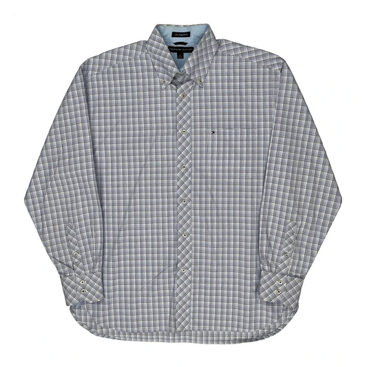 Tommy Hilfiger Checked Shirt - Large Blue Cotton