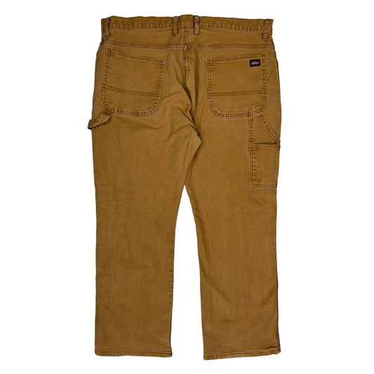 Dickies Carpenter Trousers - 40W 28L Brown Cotton