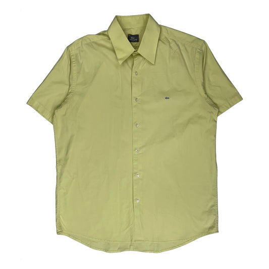 Lacoste Short Sleeve Shirt - XL Yellow Cotton
