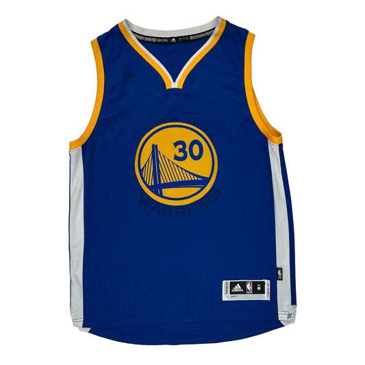 Vintage Golden State Warriors Adidas Steph Curry Jersey - Medium Yellow Polyester