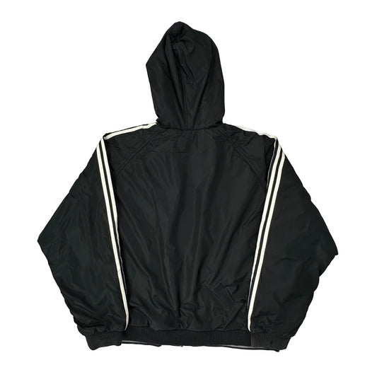 Adidas Striped Jacket - XL Black Polyester