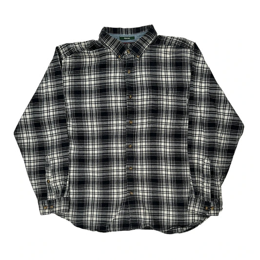 Trout Run Woolrich Checked Flannel Shirt - 2XL Black & White Cotton