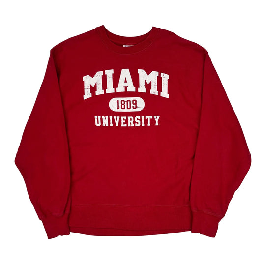 Reverse Weave Champion College Sweatshirt - XL Red Cotton