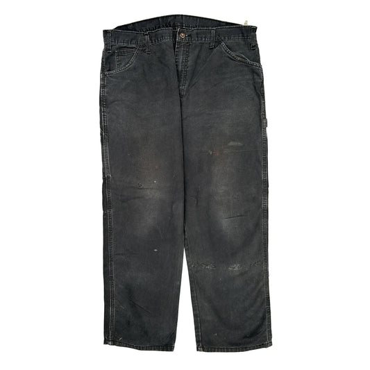 Dickies Carpenter Trousers - 38W 29L Black Cotton