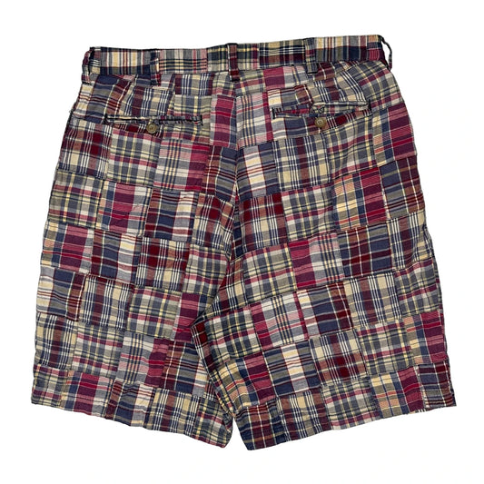 Tommy Hilfiger Checked Madras Cargo Shorts - 32W 9L Multicoloured Cotton