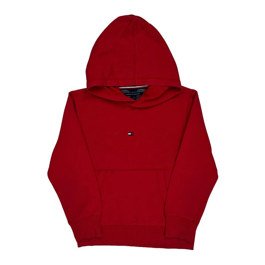 Age 7 Tommy Hilfiger Hoodie - Medium Red Cotton