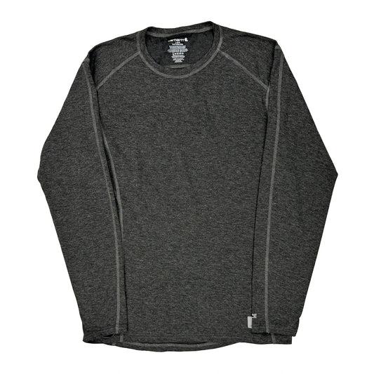 Carhartt Long Sleeve T-Shirt - Large Gray Polyester