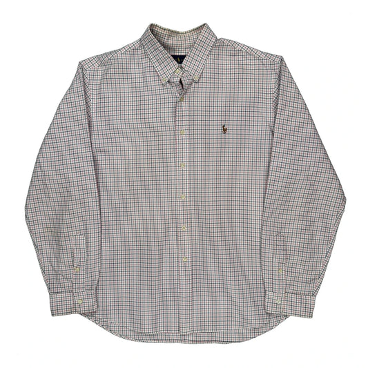 Vintage Ralph Lauren Checked Shirt - 2XL White Cotton