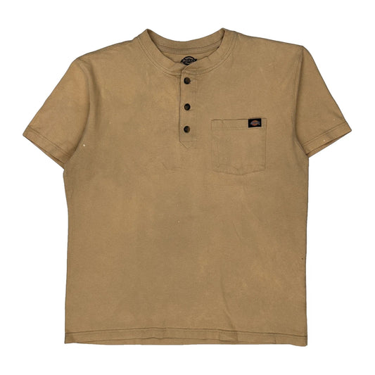 Dickies T-Shirt - Large Beige Cotton