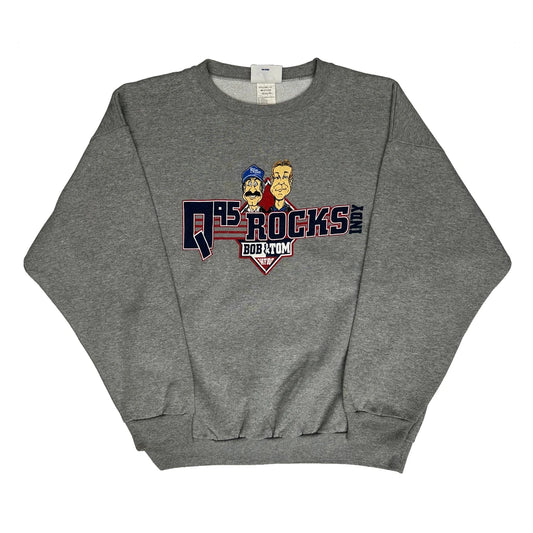 Radio Hosts Caricature Unbranded Graphic Sweatshirt - XL Grey Cotton Blend