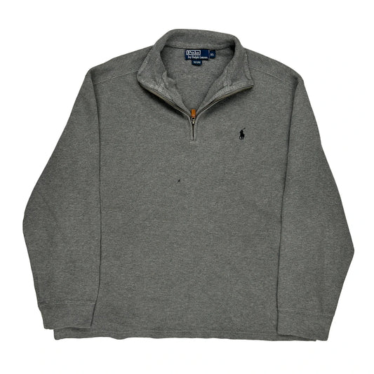 Polo By Ralph Lauren 1/4 Zip - XL Grey Cotton