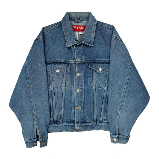 Wrangler Denim Jacket - Large Blue Cotton