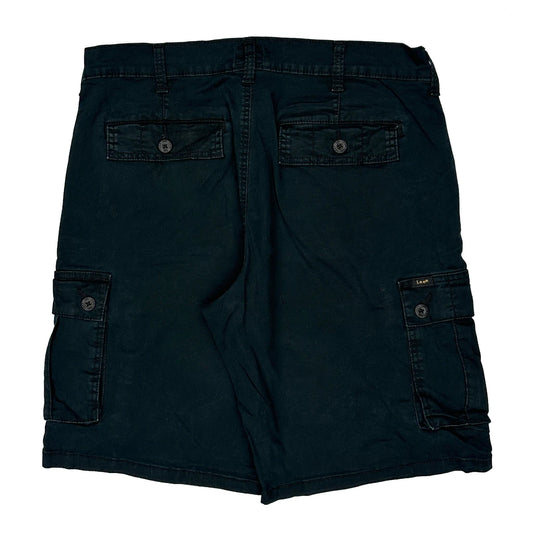 Lee Cargo Shorts - 34W 11L Black Cotton