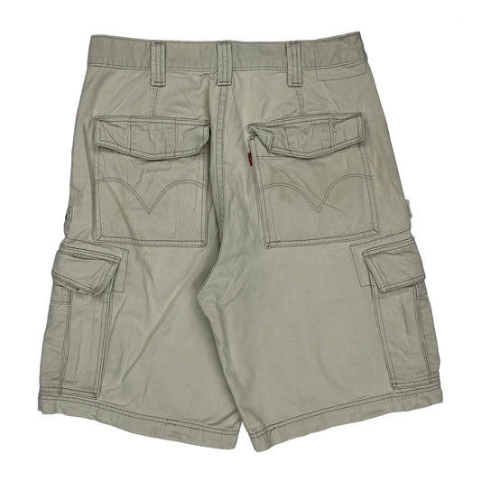 Levis Cargo Shorts - 32W 11L Beige Cotton