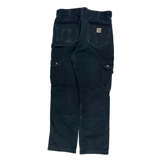 Carhartt Double Knee Cargo Trousers - 33W 30L Green Cotton