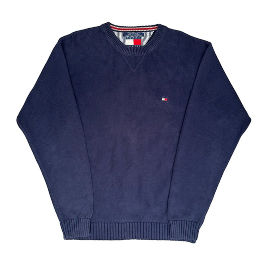 Tommy Hilfiger Jumper - Large Navy Knitted