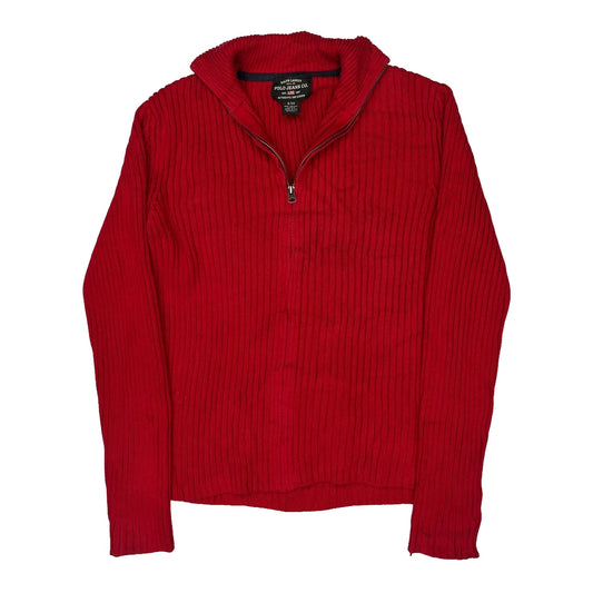 Ralph Lauren Zip Up - Small Red Cotton