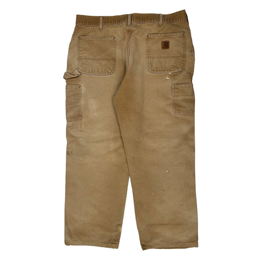 Carhartt Carpenter Trousers - 36W 29L Brown Cotton