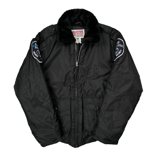 Vintage Flight National Patrol Bomber Jacket - XL Black Nylon