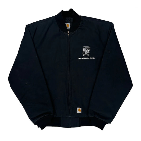 Vintage Two Men And A Truck Logo Carhartt Bomber Jacket - Medium Black Cotton