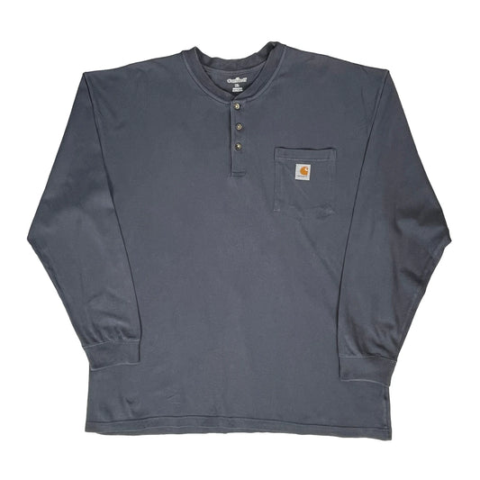 Carhartt Long Sleeve T-Shirt - XL Grey Cotton