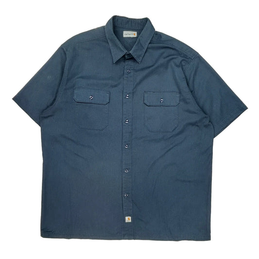 Carhartt Short Sleeve Shirt - 2XL Blue Cotton