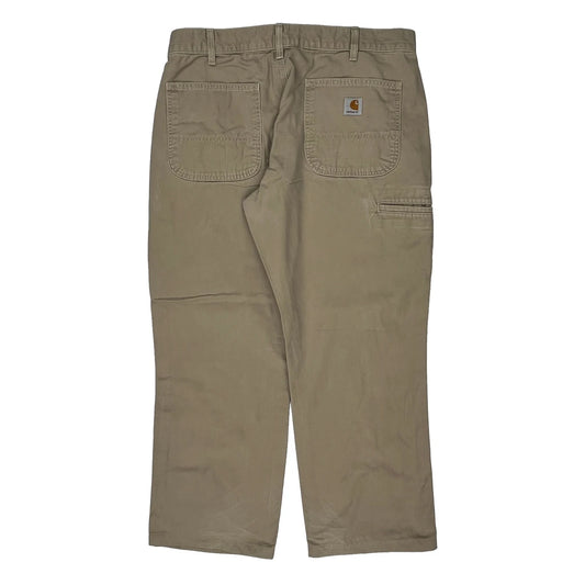 Carhartt Carpenter Trousers - 32W 30L Khaki Cotton
