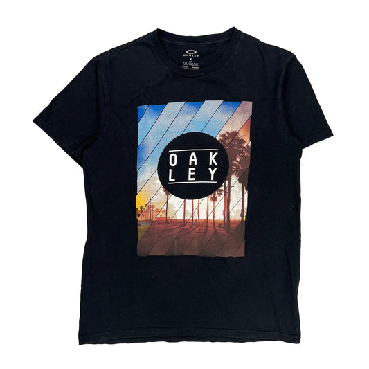 Oakley Graphic T-Shirt - Large Black Cotton