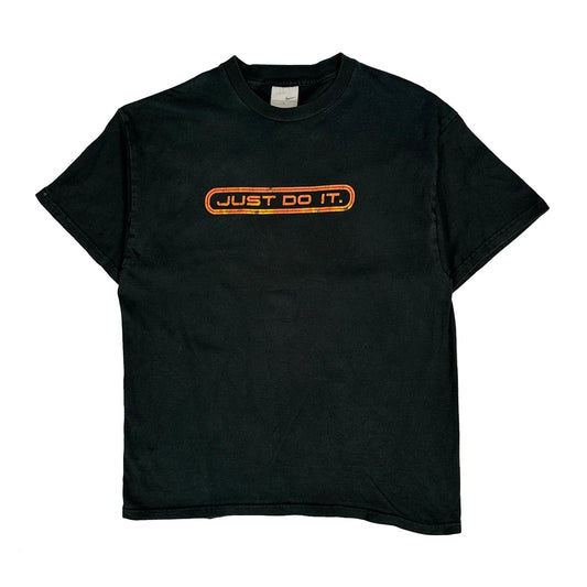 Just Do It Nike Graphic T-Shirt - Large Black Cotton