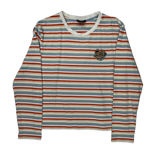 Sunflower Santa Cruz Striped Long Sleeve T-Shirt - Medium Multicoloured Cotton