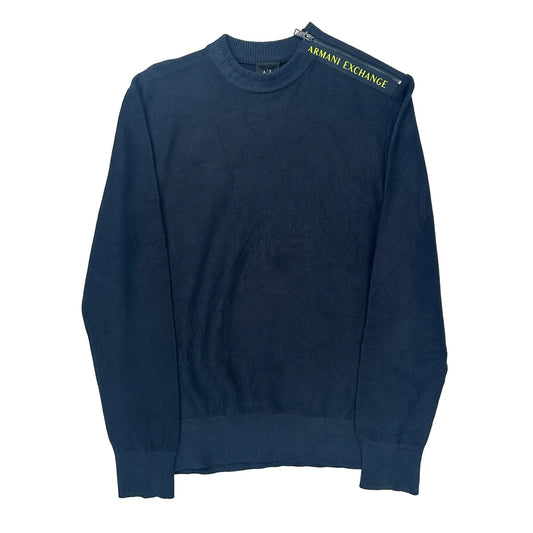 Armani Exchange Jumper - Small Navy Cotton
