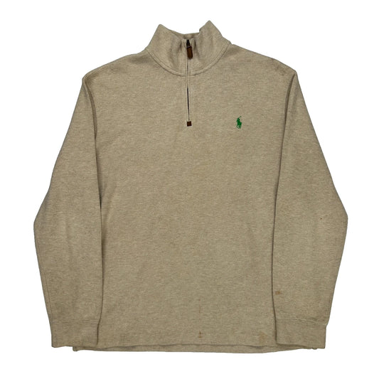 Polo By Ralph Lauren Long Sleeve T-Shirt - Large Beige Cotton