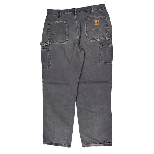 Carhartt Double Knee Carpenter Trousers - 36W 31L Grey Cotton