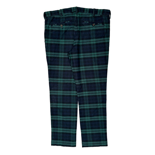 Polo By Ralph Lauren Checked Trousers - 38W 30L Navy Cotton