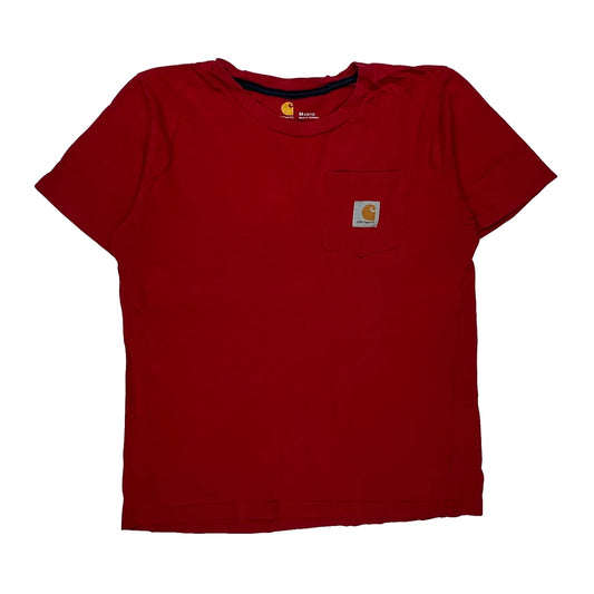 Age 10-12 Carhartt T-Shirt - Medium Red Cotton