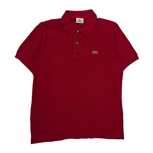 Lacoste Polo Shirt - Medium Red Cotton