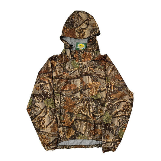 Dry-Plus Cabelas Camo Waterproof Jacket - Large Green Polyester