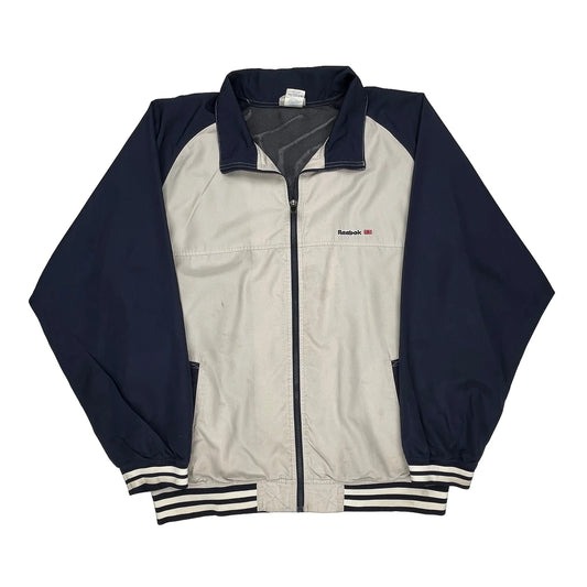 Reebok Track Jacket - XL Beige Polyester