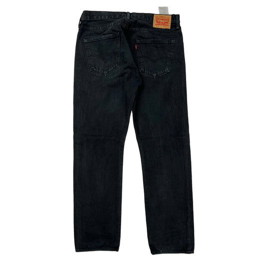 Levis 501 Jeans - 33W 32L Black Cotton