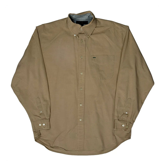Vintage Tommy Hilfiger Checked Shirt - Medium Beige Cotton
