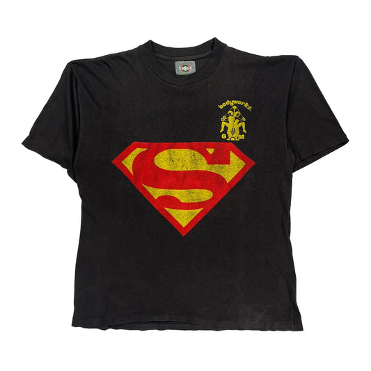 Superman Clique Graphic T-Shirt - Medium Red Cotton