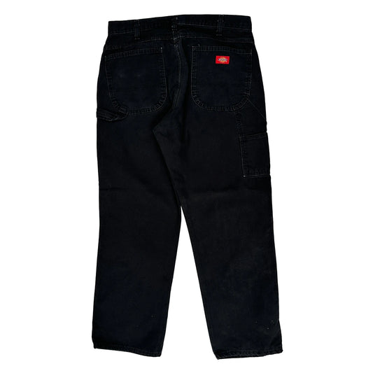 Dickies Carpenter Trousers - 33W 30L Black Cotton
