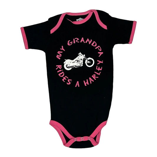 Age 18M Harley Davidson Graphic Overalls - 2XS Black Cotton