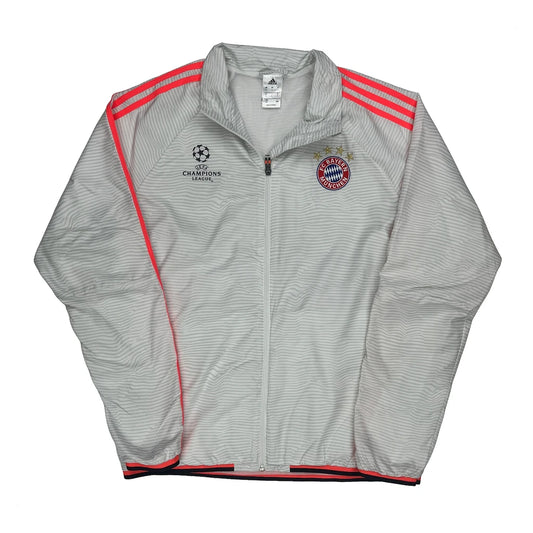 Bayern Munich Adidas Champions League Track Jacket - Large Grey Polyester