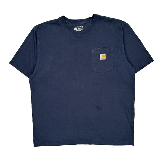 Carhartt T-Shirt - Medium Navy Cotton
