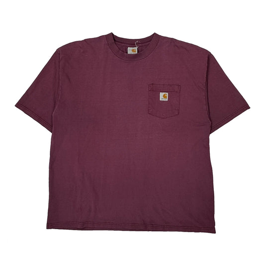Carhartt T-Shirt - Large Purple Cotton