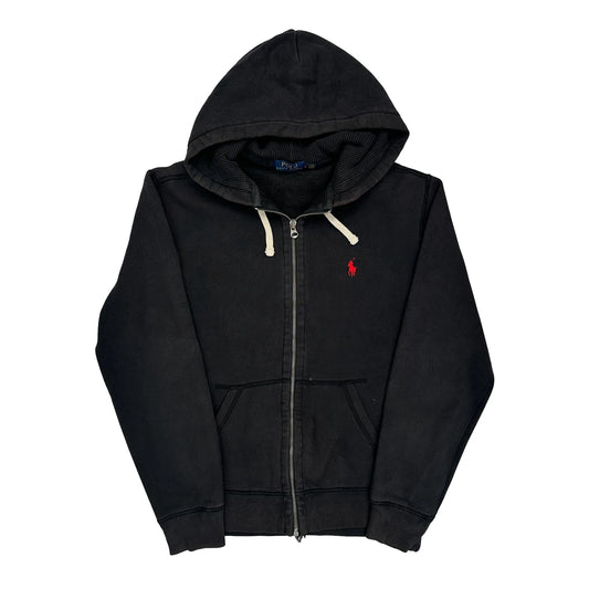 Vintage Polo By Ralph Lauren Hoodie - Small Black Cotton