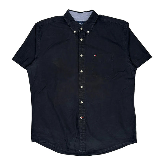 Tommy Hilfiger Short Sleeve Shirt - XL Black Cotton