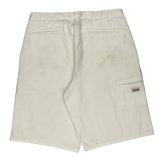 Dickies Shorts - 38W 11L White Polyester Blend