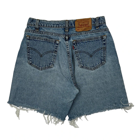 Levis Cut Off Denim Shorts - 28W 9L Blue Cotton